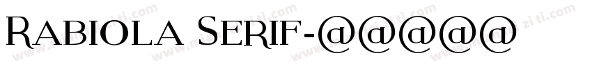 Rabiola Serif字体转换